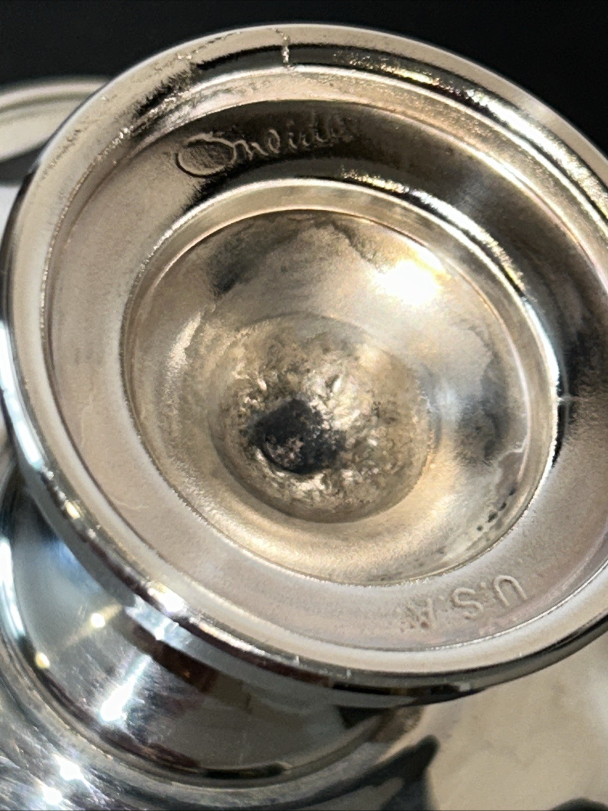 Vintage Oneida Silverplate Small Pedestal Footed Candy Dish Compote Bowl USA