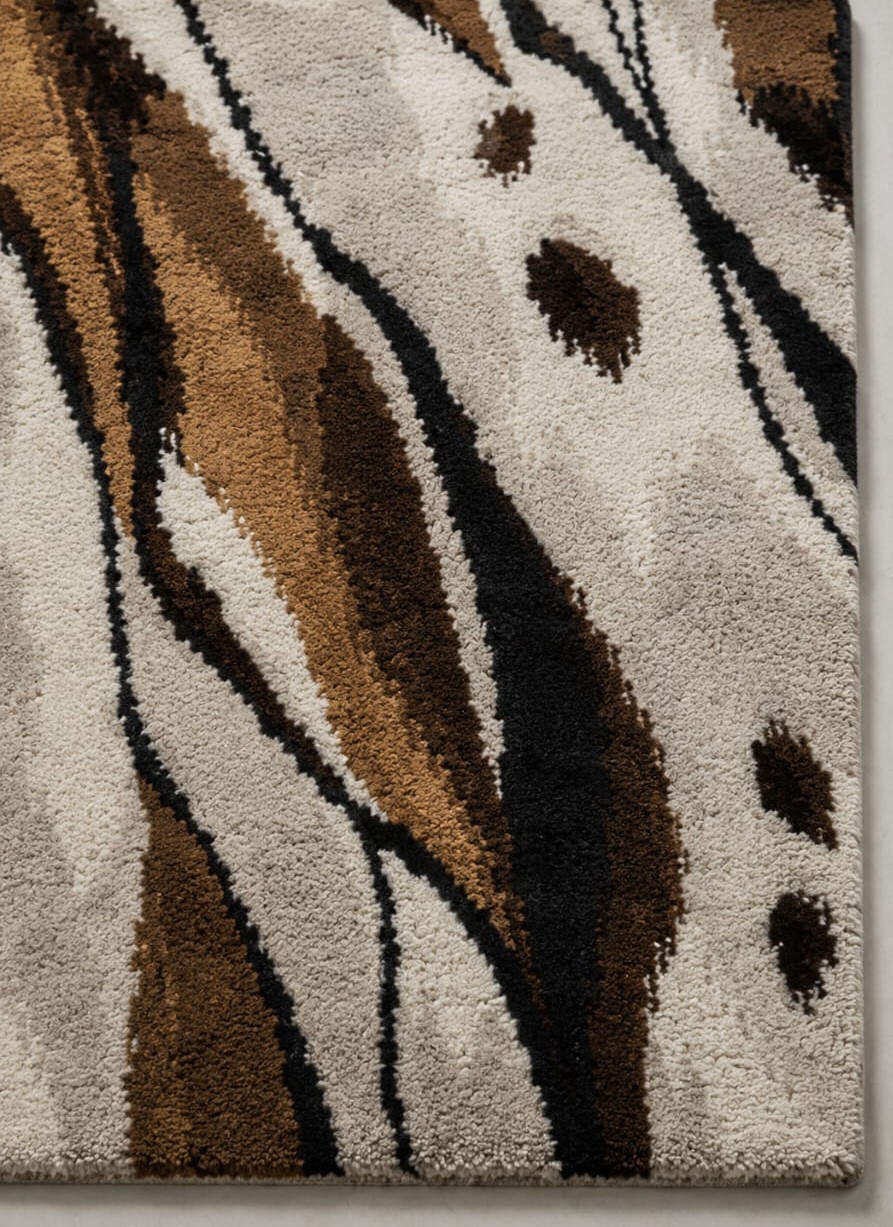 Multi Color Hand Tufted Abtract Design Area Rug Wool Carpet For Living room 6×9
