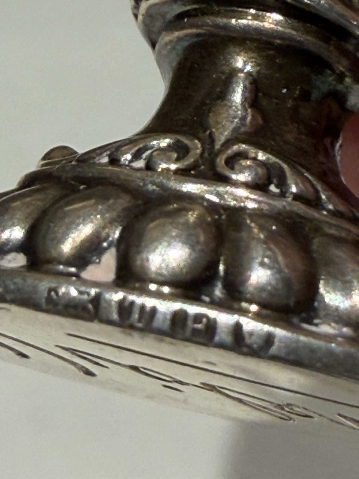 Antique Sterling Silver Desk Seal Victorian Figural Postman London c1900