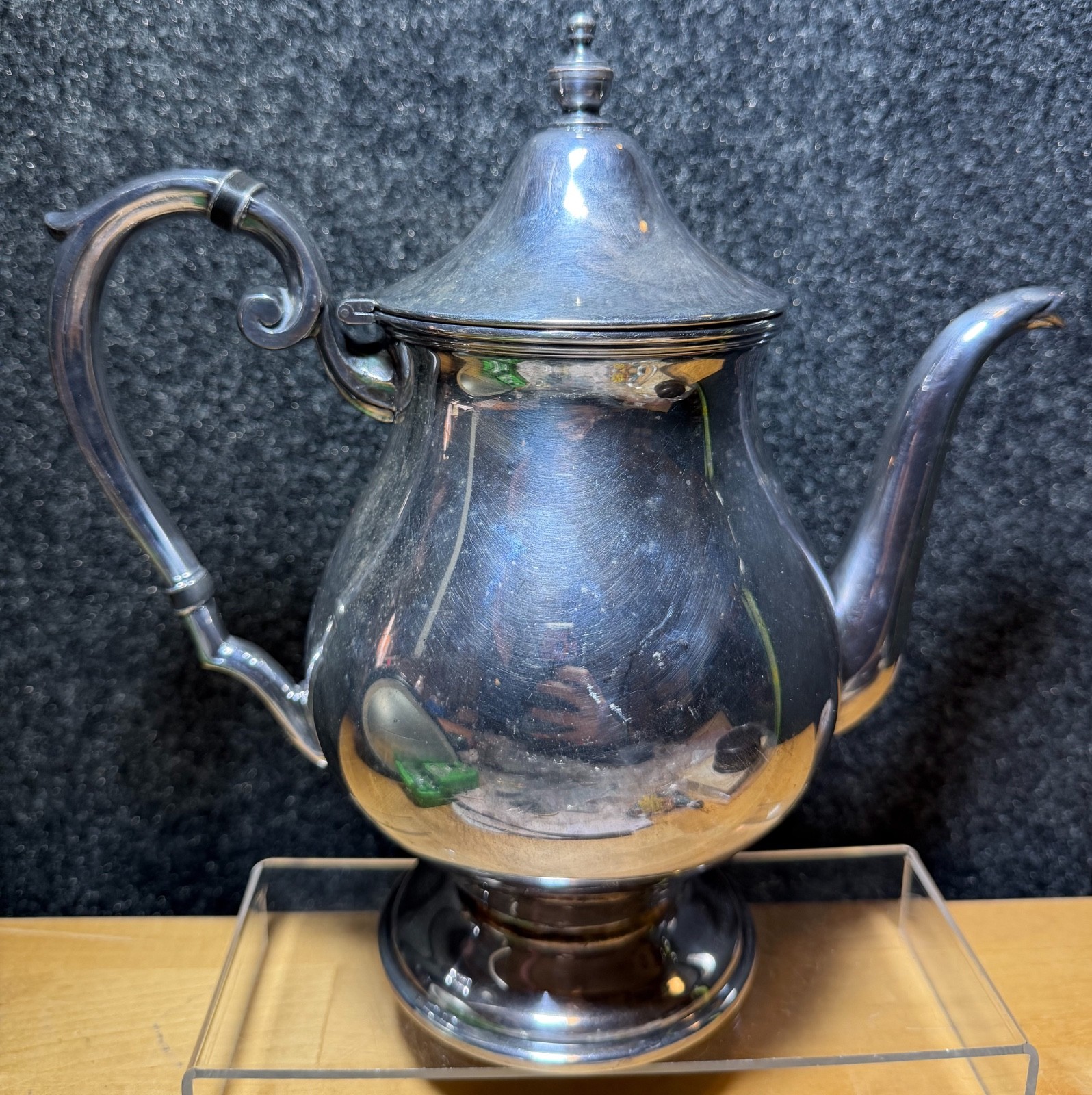 Vintage Sheffield Silver Plate Coffee Pot Teapot EPNS England Art Deco – 9″