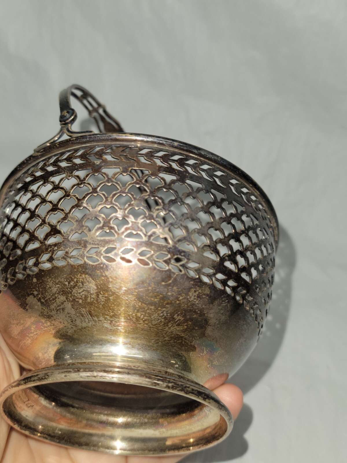 Exemplar by Watson Open Work Sterling Silver Sugar Bowl Basket Style 98 G. 5000