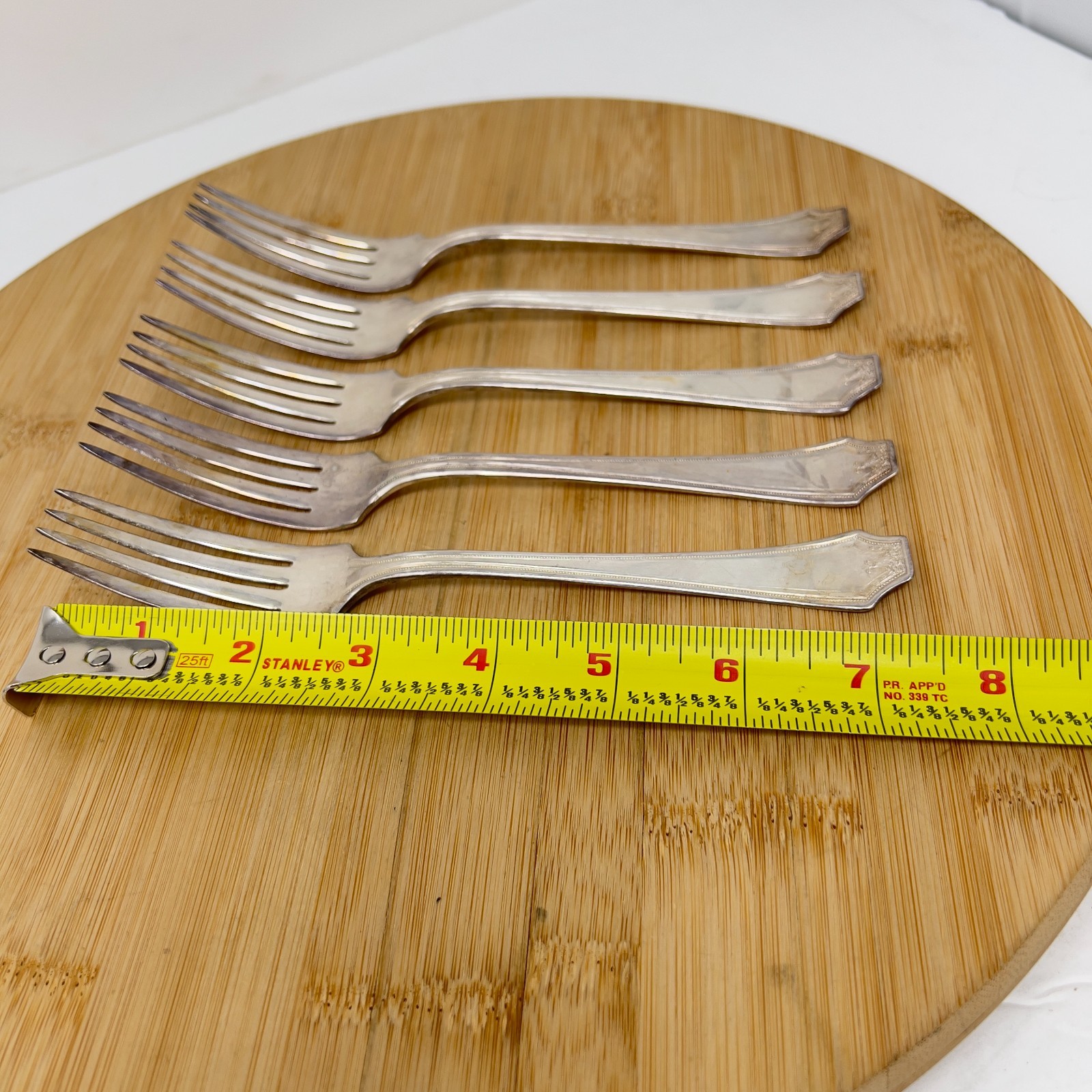 Penco Silver Plate PEV1 Dinner Forks Set Of 5