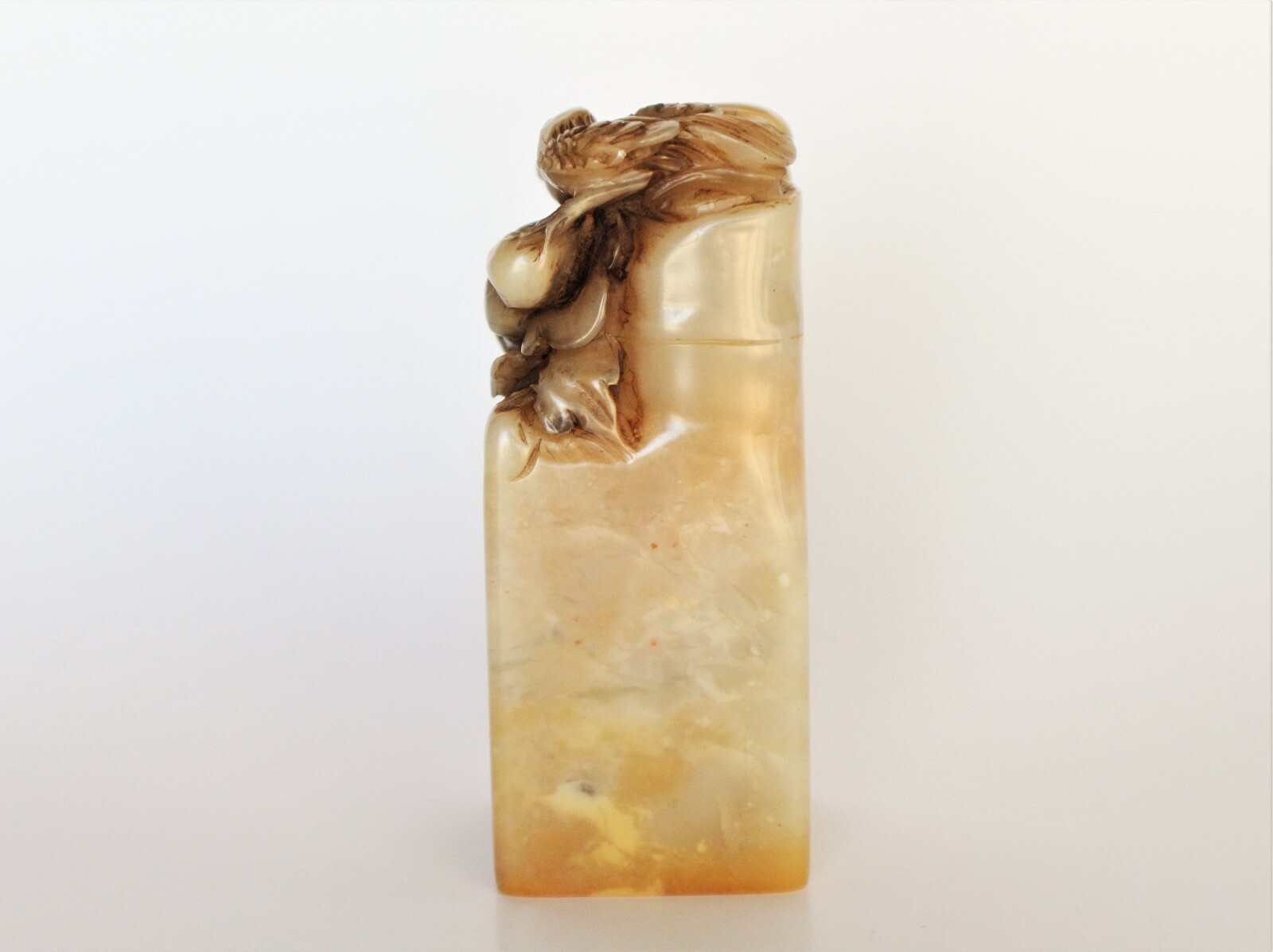 Finely Carved Pair of Kissing Love Birds Chinese Soapstone Seal