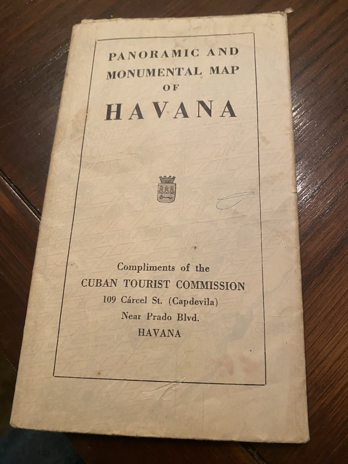 ORIGINAL 1953 CUBAN TOURIST COMM PANORAMIC & MONUMENTAL MAP OF HAVANA & MARIANAO
