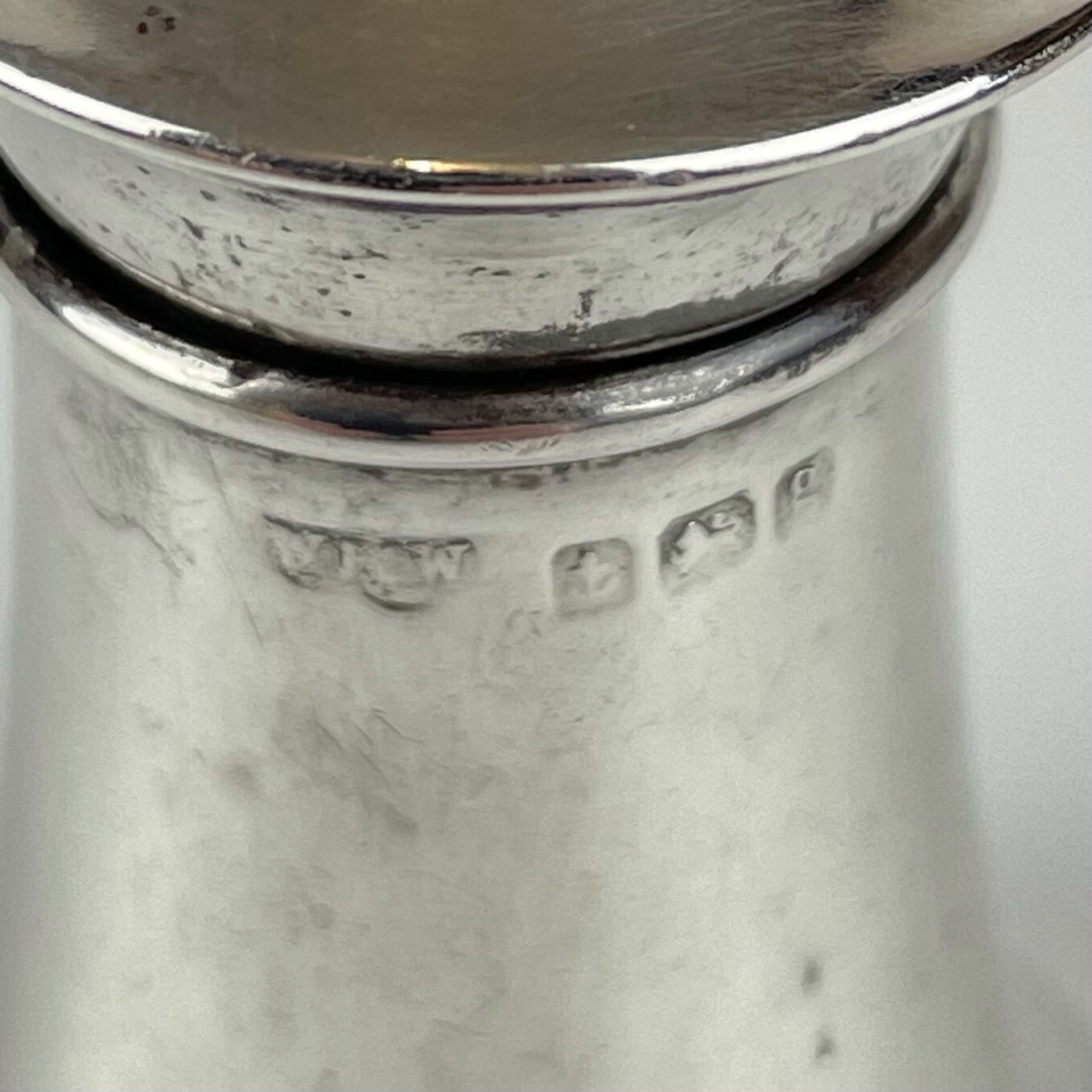 Antique Solid Silver Arts & Crafts Style Pepperette Pepper Shaker William Walter