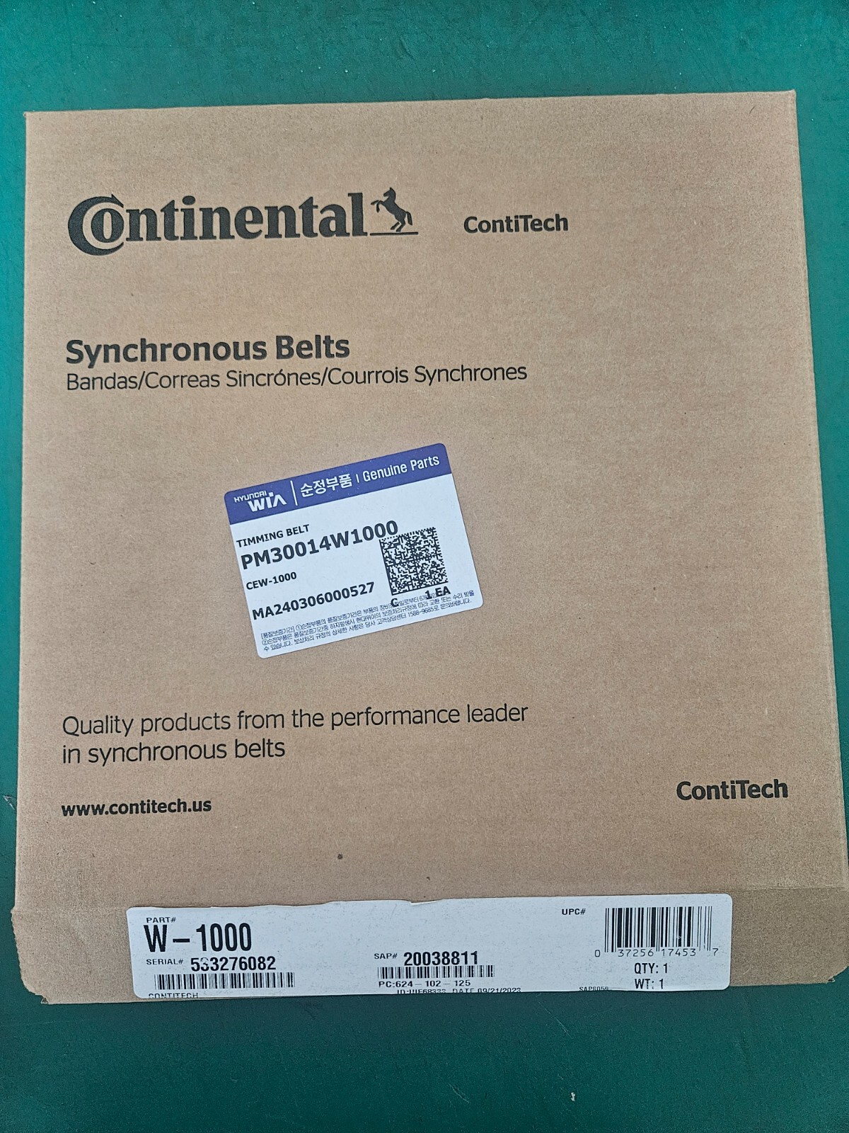 W-1000 TIMING BELT For F500/HI-V50D (SHIPPING CHARGE INCLUDED)