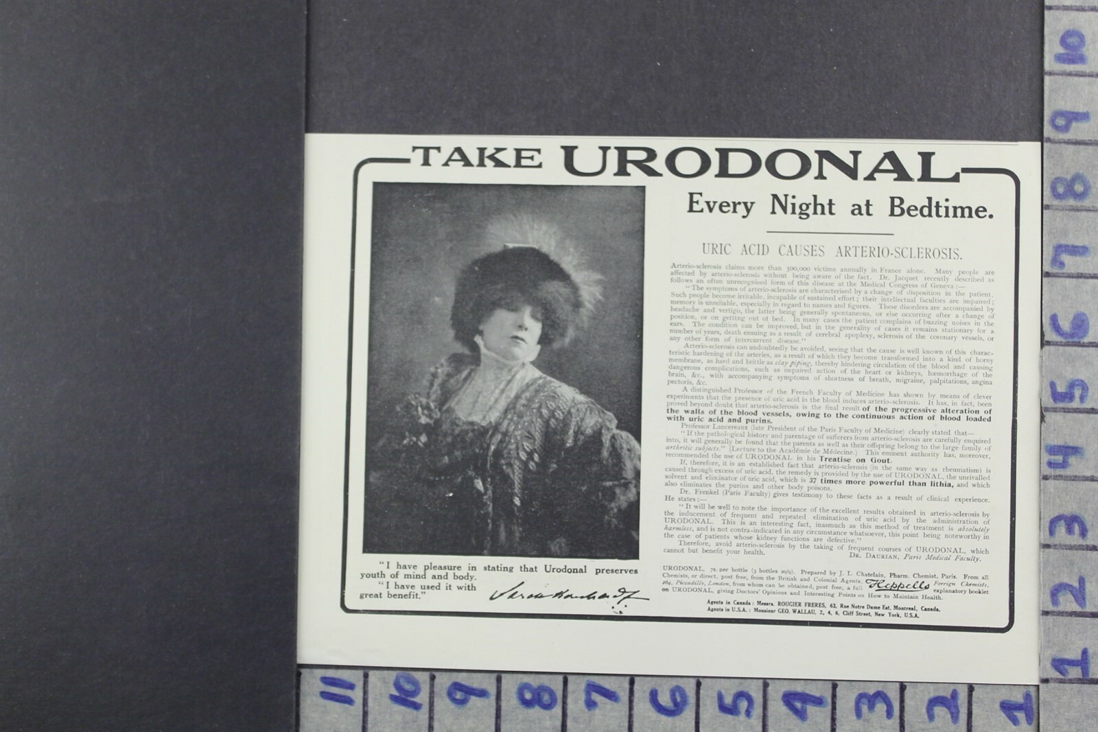1915 MEDICAL HEALTH URODONAL BEAUTY DOCTOR REMEDY FASHION AD DY050