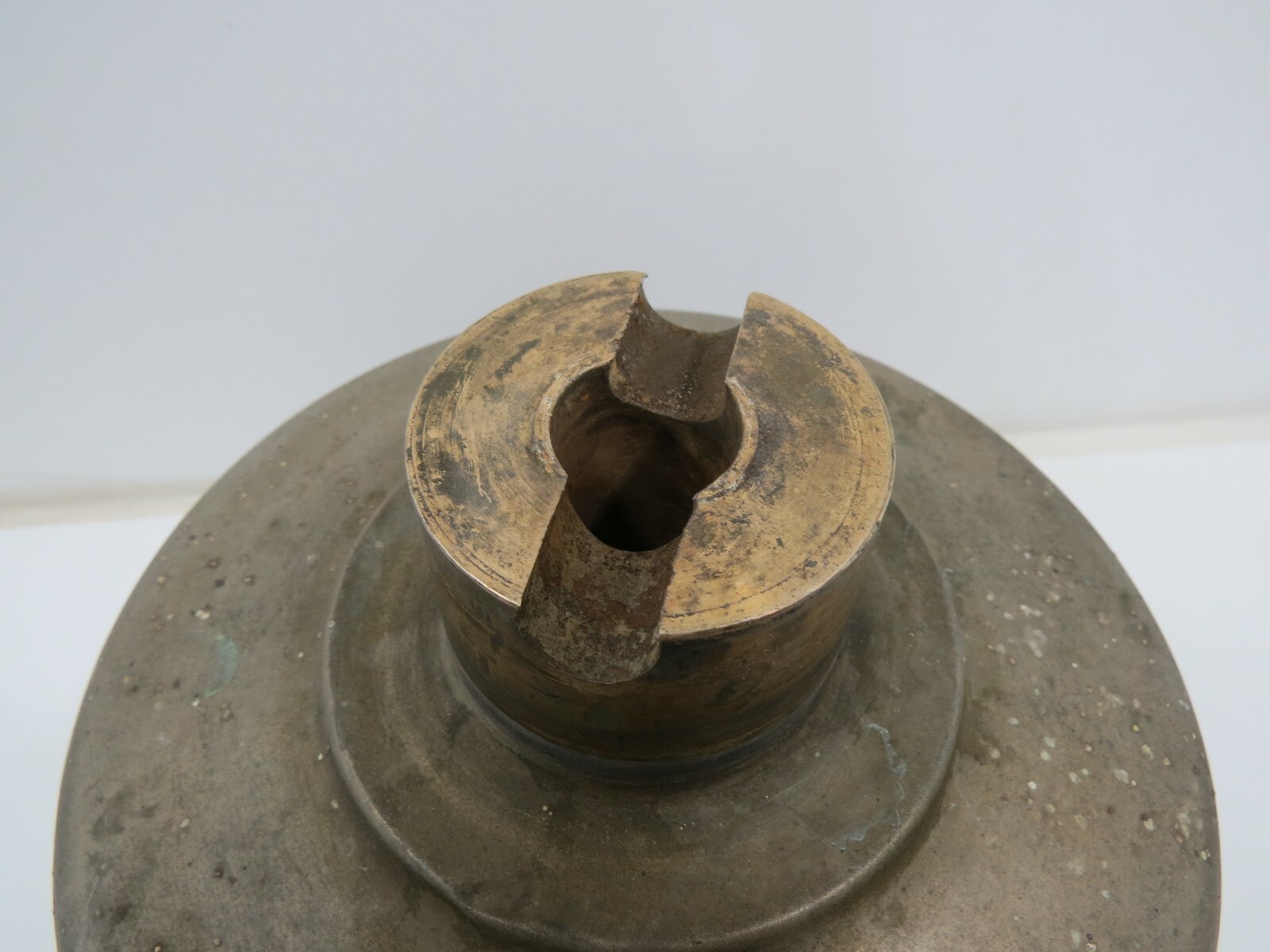 HUGE 15 INCH BRONZE BELL SHIP TUG NAVY 58 POUNDS (31B348A)