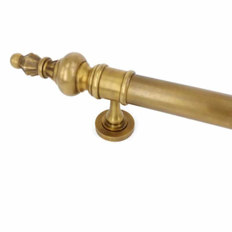 large 45cm DOOR handle pulls solid SPUN hollow brass aged old style 17.1/2 “