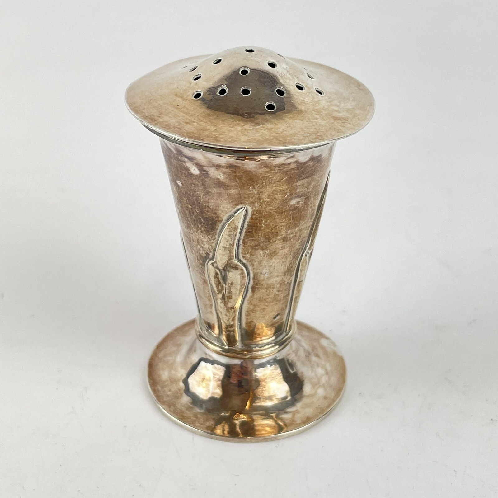 Antique Arts & Crafts Solid Silver Pepper Shaker A E Albert Edward Jones 1910