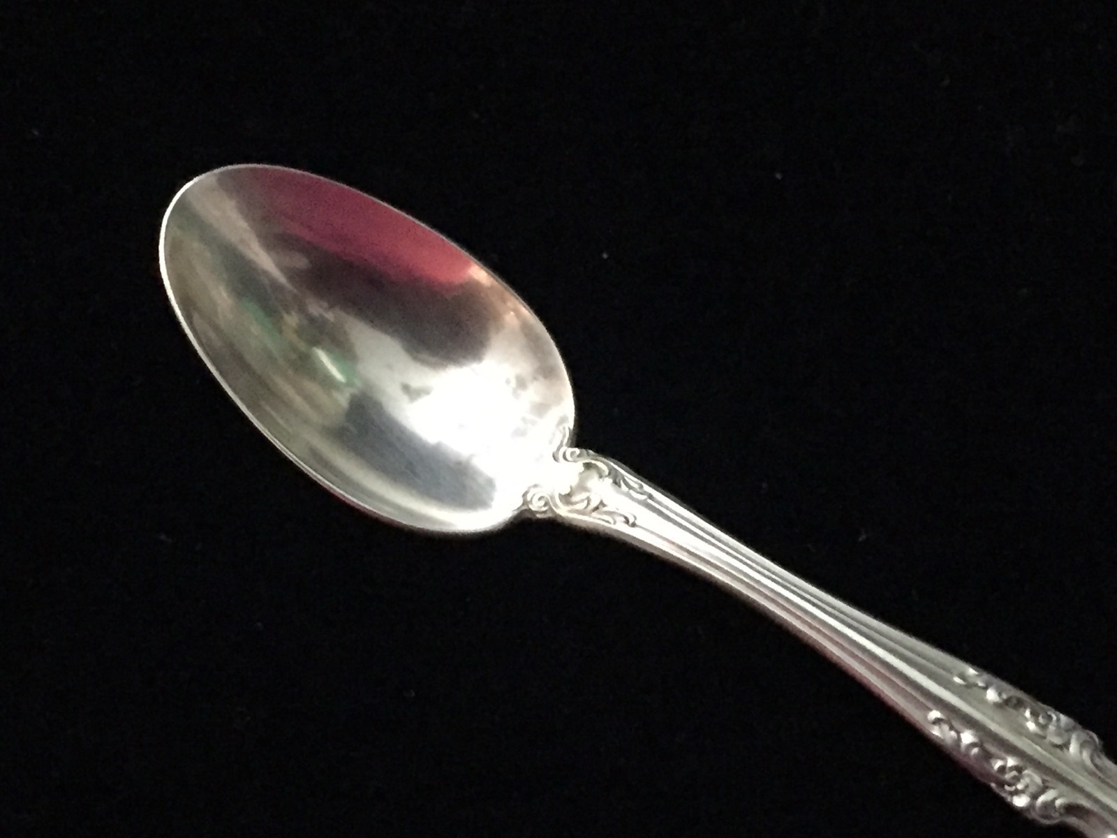 Gorham Sterling Silver Flatware, Melrose, Demitasse Spoon, 4 1/4 inches