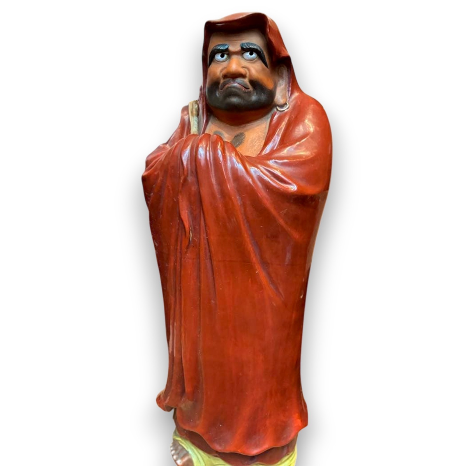 Vintage Japanese Kutani Large Daruma Ceramic Statue Bodhidharma Figurine 19.6 in