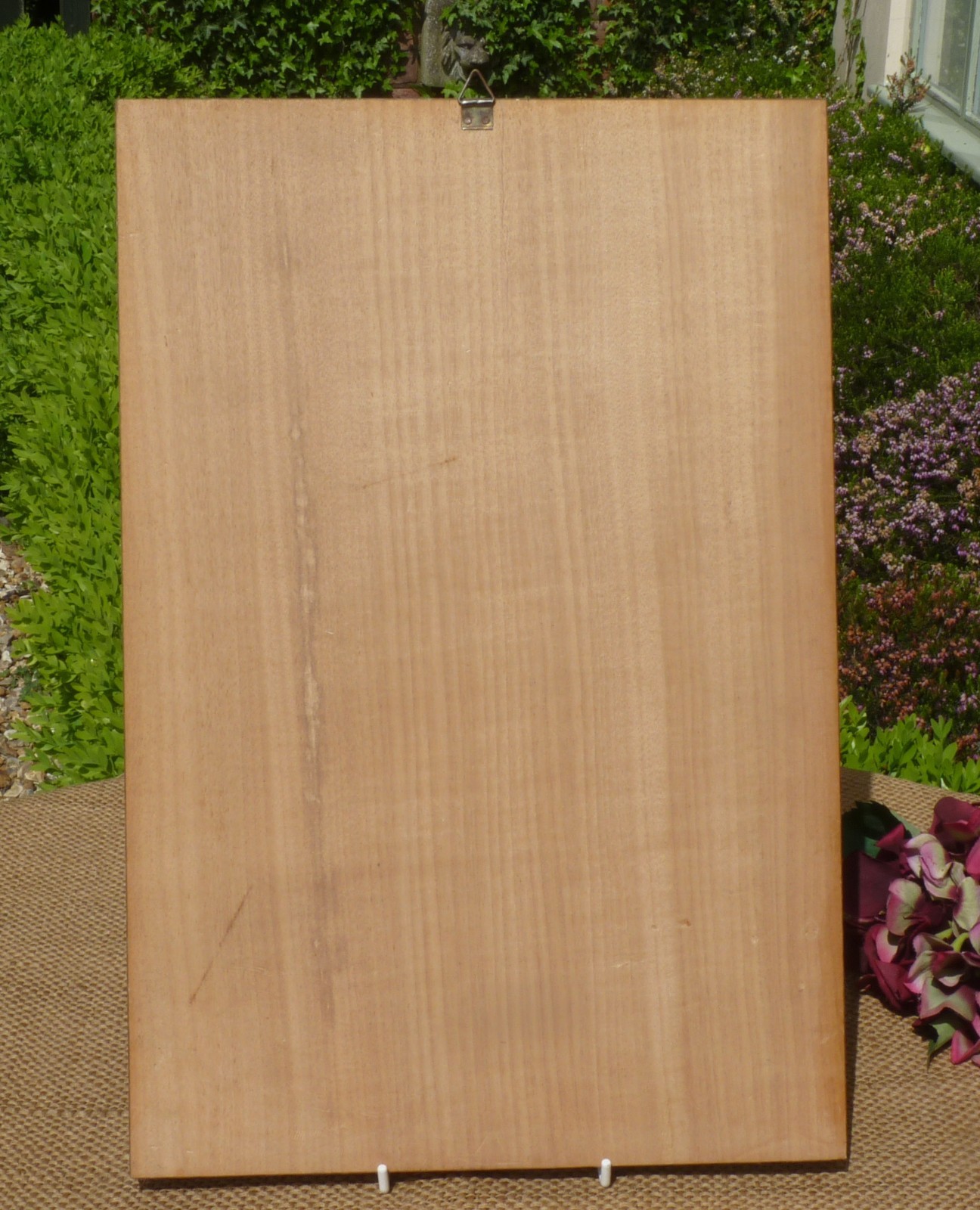 Wooden inlaid Marquetry picture Vintage