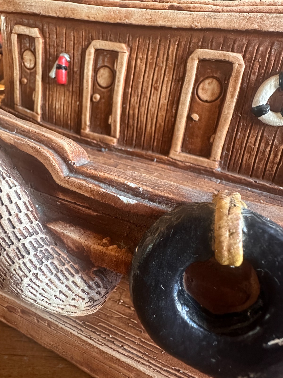 Apsit Bros Tugboat Lamp “Albatross” –20.5″ Nautical Folk Art beach house LARGE