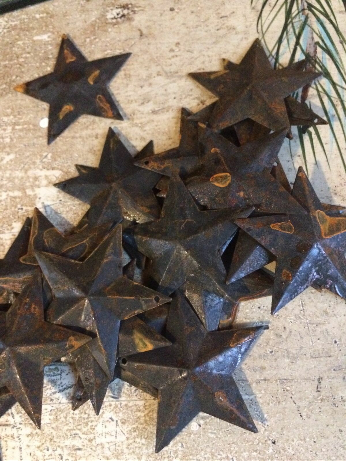 100 Rusty Black Barn Stars 2.25in 2 1/4″ Primitive Rust Craft Wedding Supply