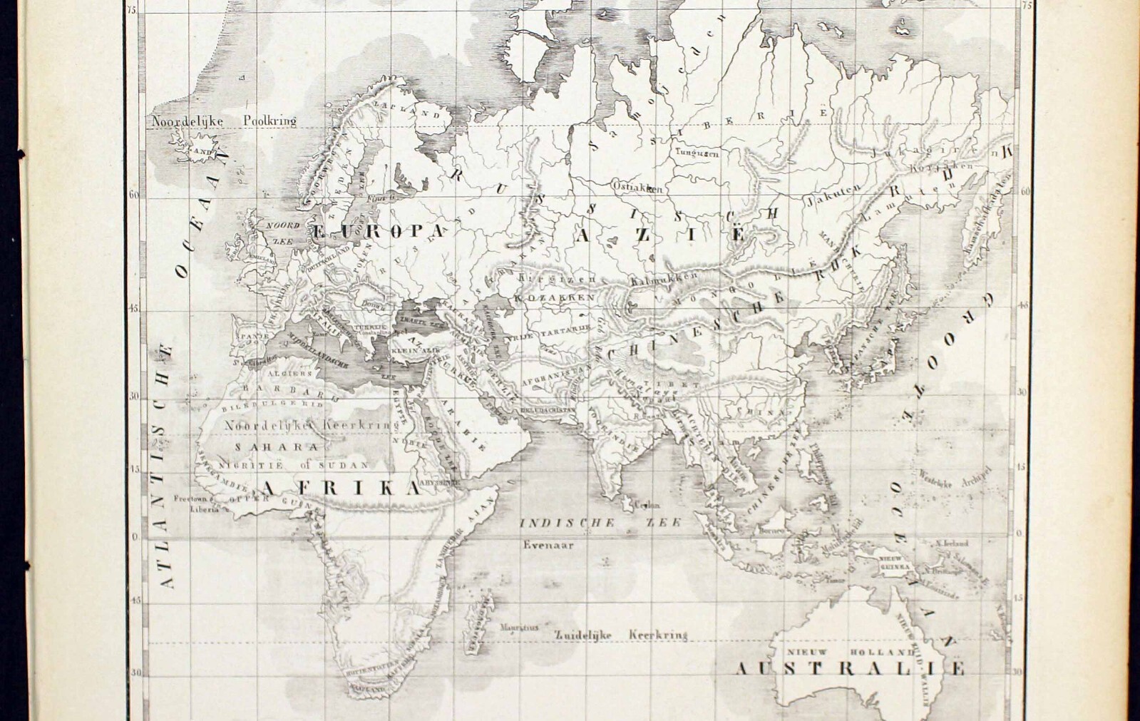 1861 Atlas Map Christian World Map Eastern Hemisphere