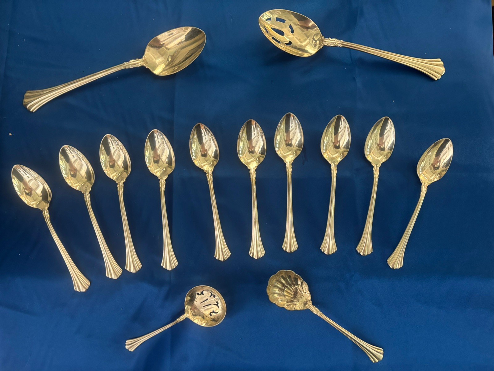 Reed and Barton 18th Century 46-Piece Sterling 10×4 piece plus serving items