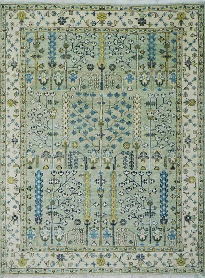 Handmade Green Oushak Area Rugs 7×10 8×11 9×12 10×14 12×15 Large Livingroom Rugs