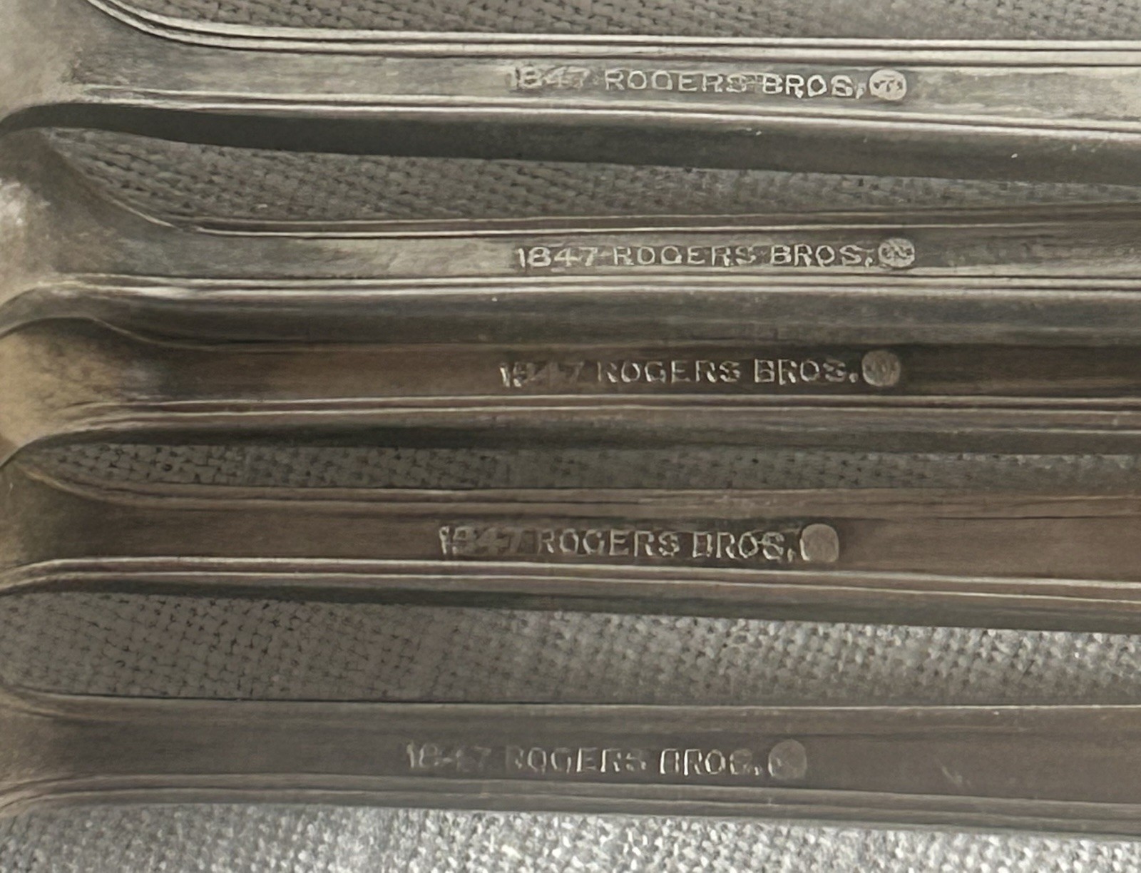 9 PC Lot 1847 Rogers Brothers Silverplate Anniversary Pattern Spoon Spork Fork