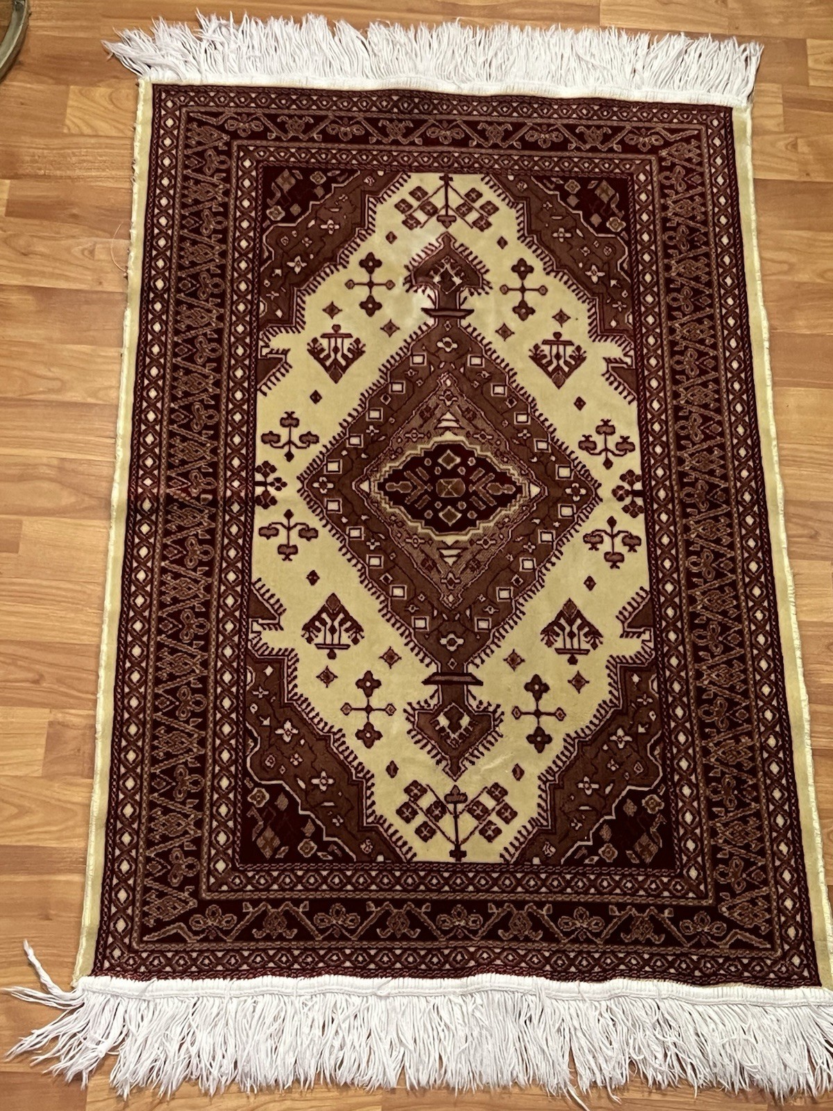 2’0 x 3’7 ft Vintage Afghan Baluchi Rug Hand Knotted Tribal Wool Accent Carpet