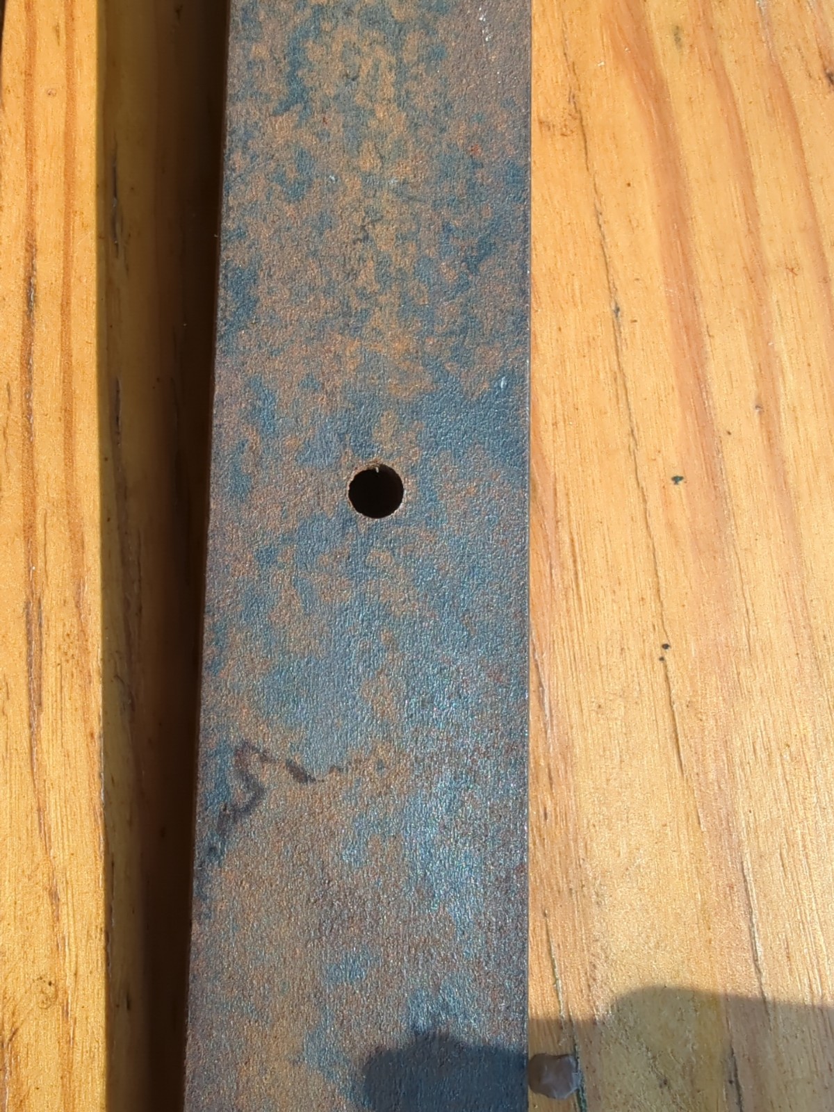 Antique Primitive Strap Hinges Blacksmith Forged Wrought Iron Rat Tail 36 Inches