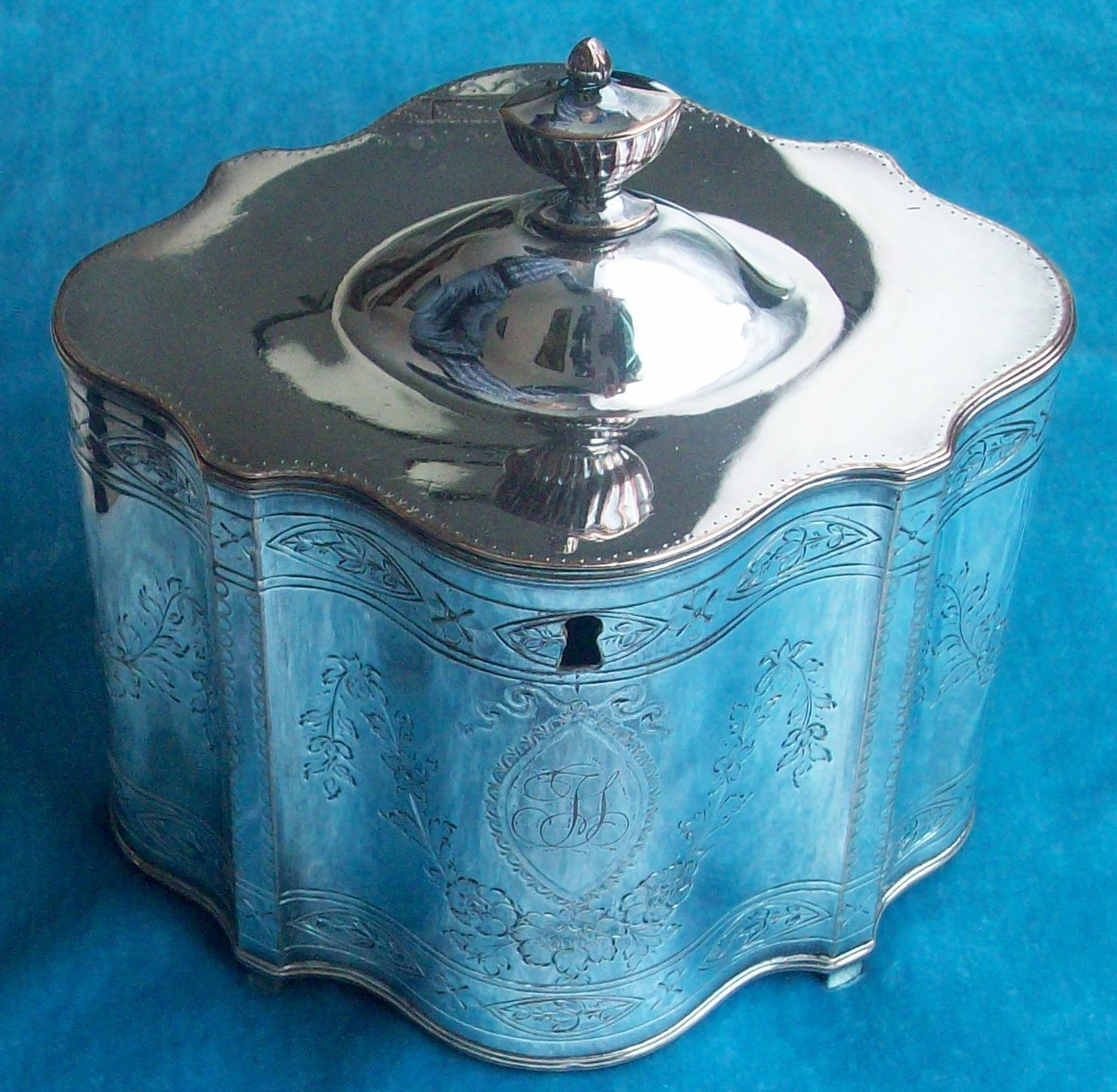 Fine Circa 1795 Antique Neoclassical Fused Plate Tea Caddy, Consular Provenance