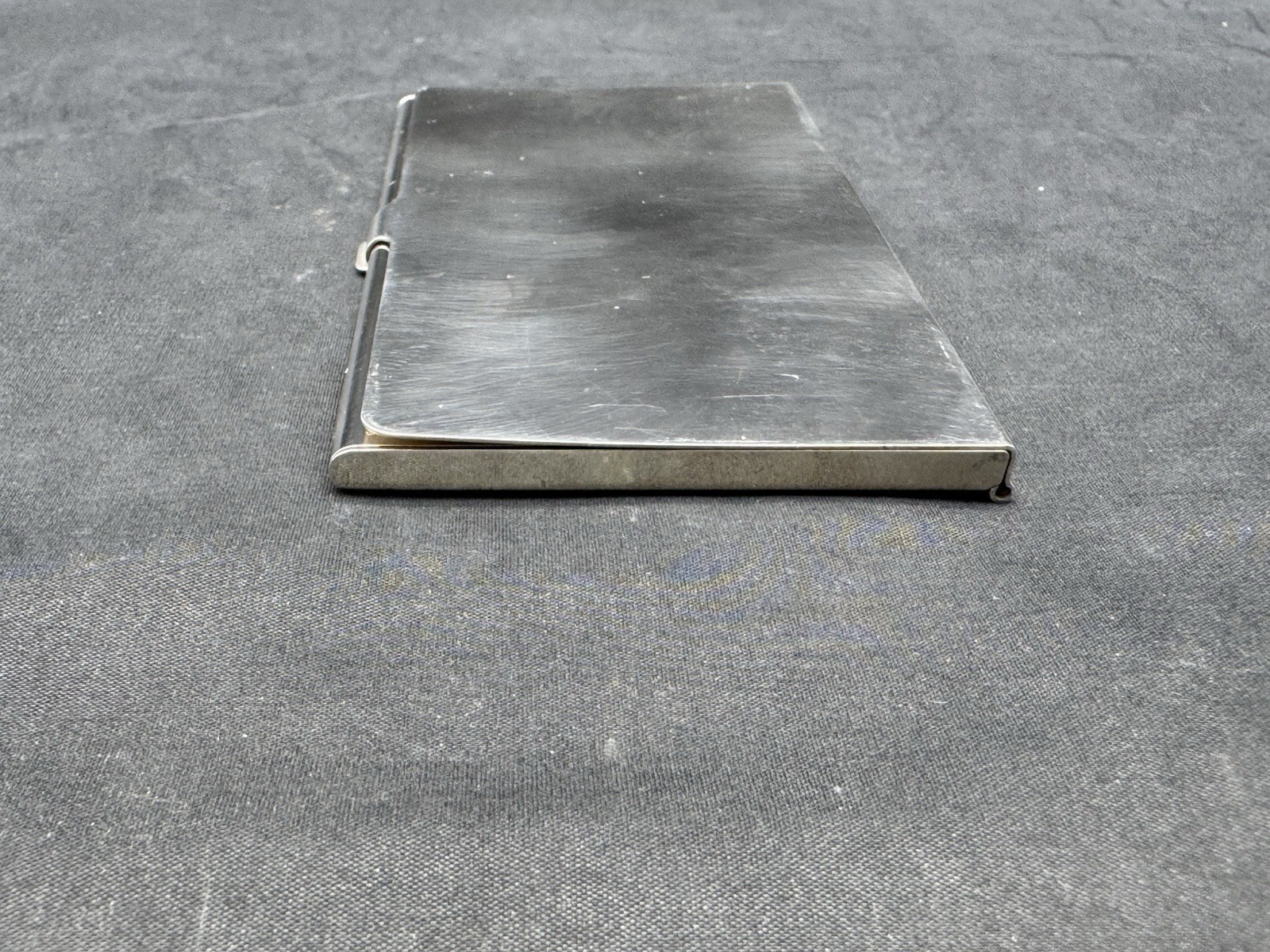 Valerio albarello sterling silver business card case, 64 grams