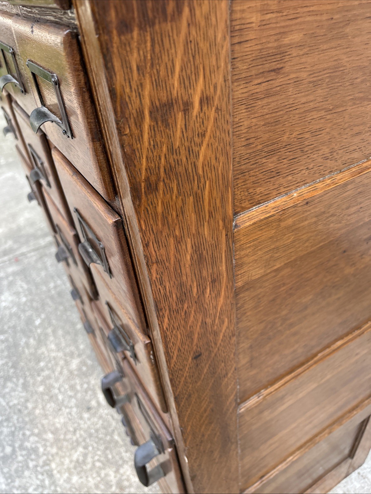 Antique Quarter Sawn Oak 24 Drawer Catalog / File / Folio Cabinet ~ Cape Cod