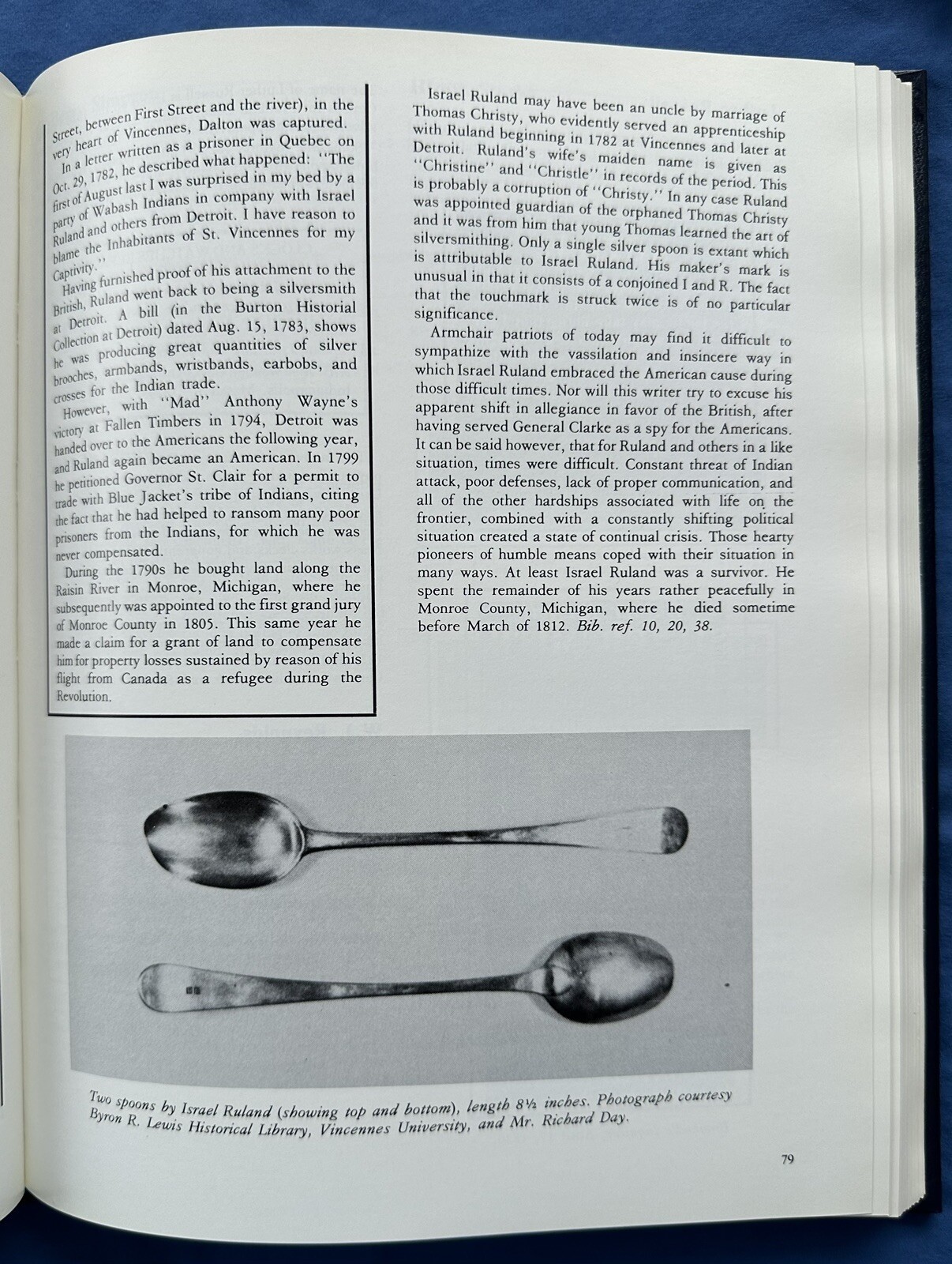 Indiana Silversmiths Clock Makers Watchmakers 1779-1900 Coin Silver Silversmiths