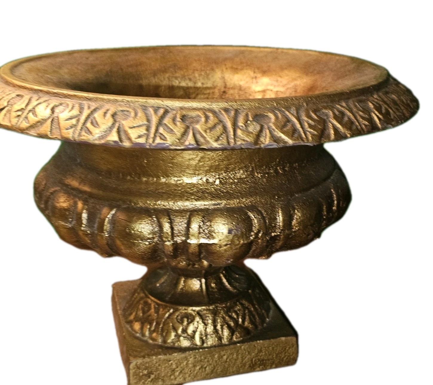 French Giltwood Pedestal Bowl Hand Carved Compote Tazza 19th Century 14″