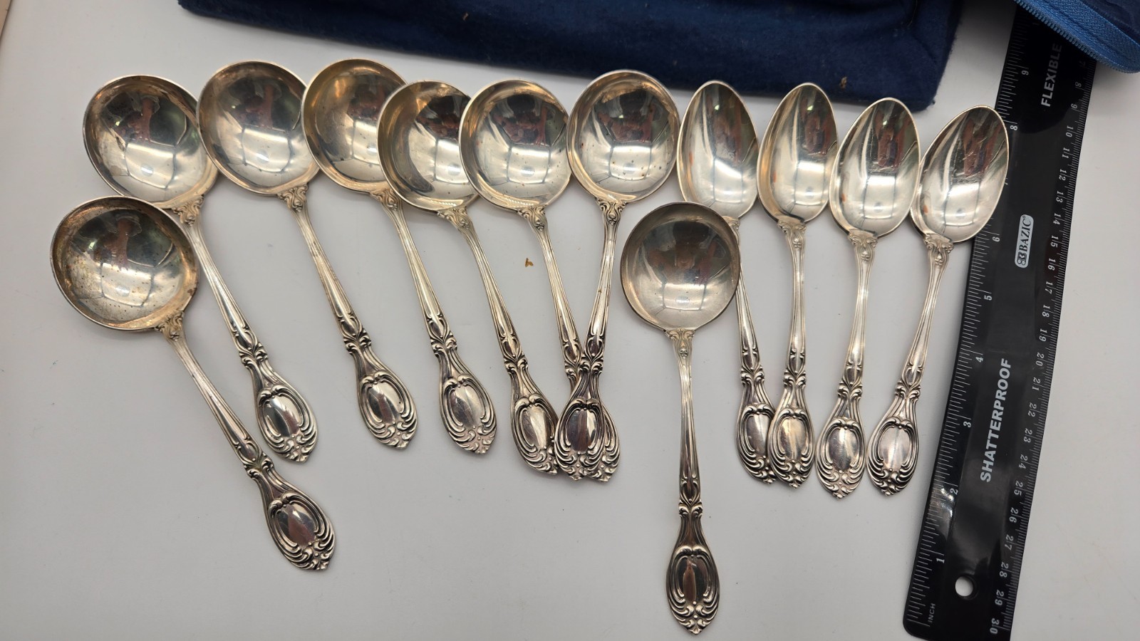 Antique 1905 Frank M Whiting Victoria-Florence Sterling Silverware Service for 8