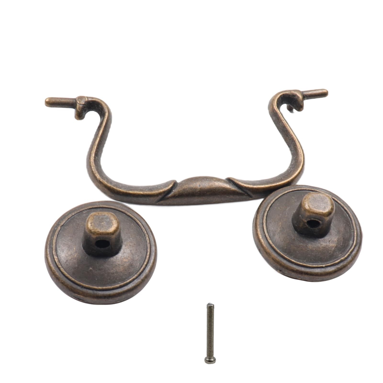 Pastlla 6 Pcs Antique Bail Handle Drop Pulls Vintage Bronze