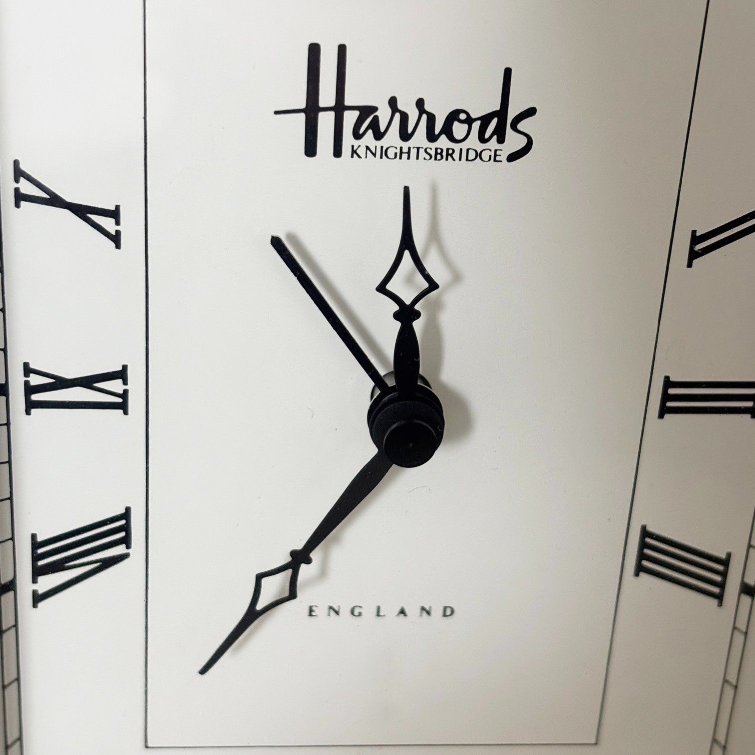 Vintage Harrods Hallmarked Sterling Silver Front Desk Alarm Clock Working 5×6.5