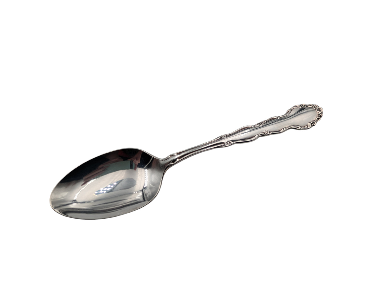 Serving Spoon ~ Flirtation by 1881 Rogers / Oneida Silverplate Flatware 8 1/4″