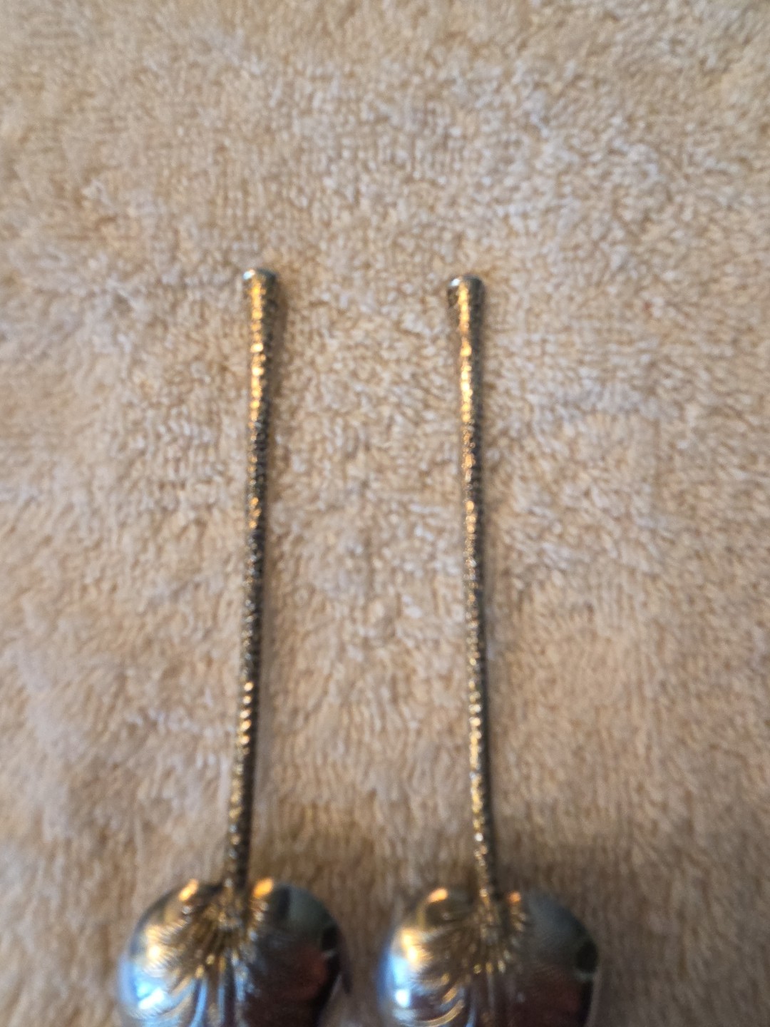 PALM BEACH by GORHAM sterling silver Pair DEMITASSE SPOONS No Monogram 4.25″