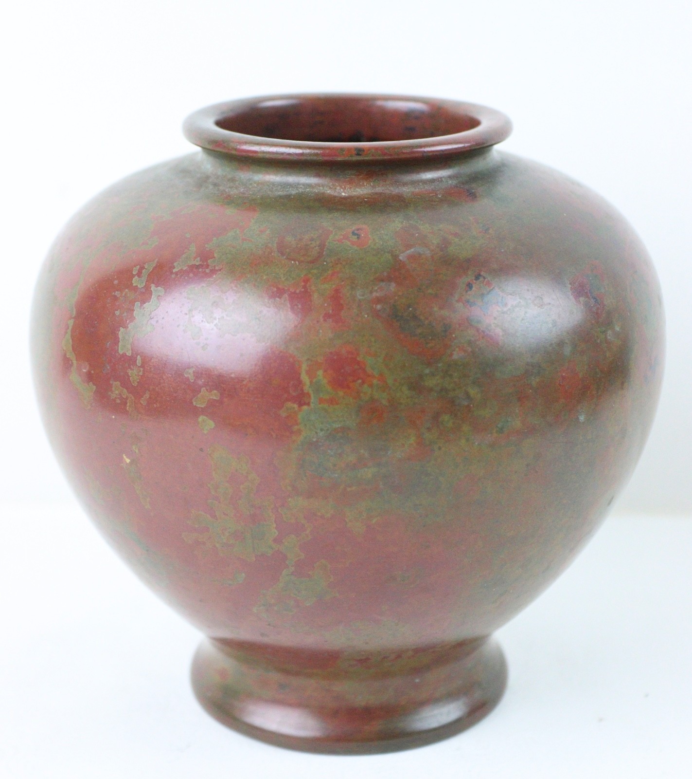 Vintage Japanese 正则 signed murashido bronze vase jar 6″ tall HCV26 #43