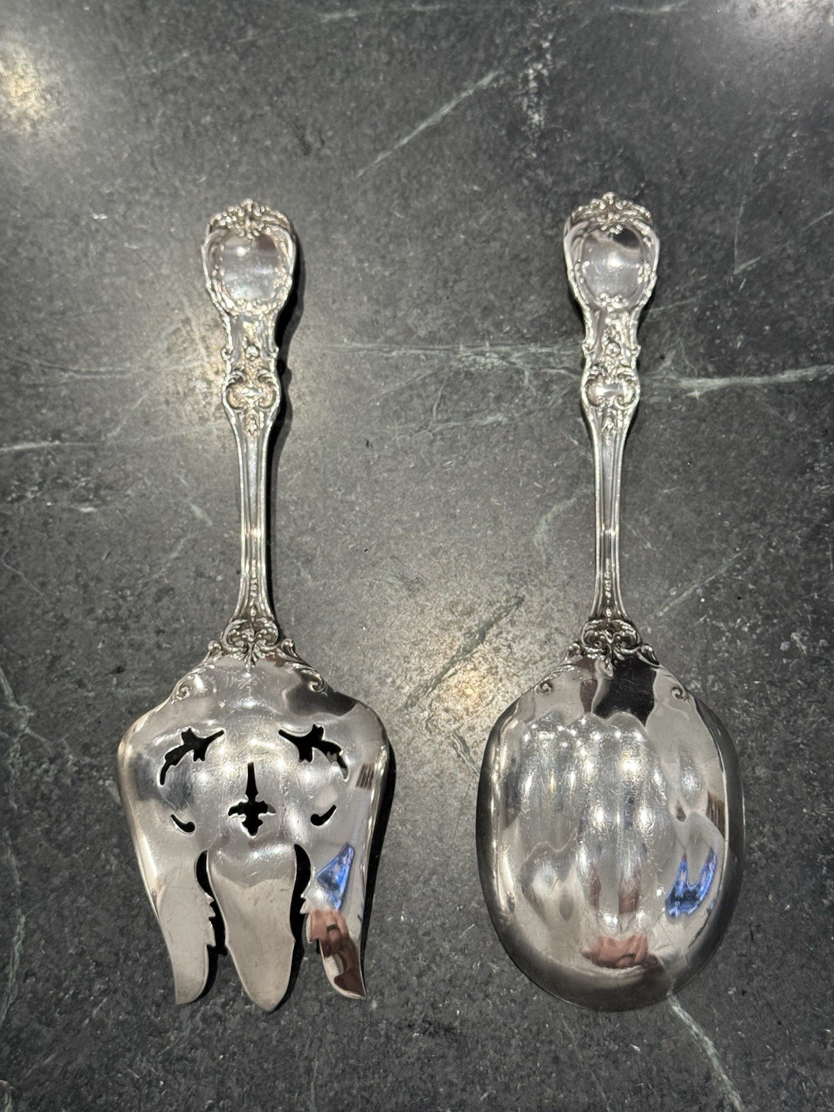Reed & Barton Francis I Sterling Silver Serving Set Fork & Spoon No Monogram