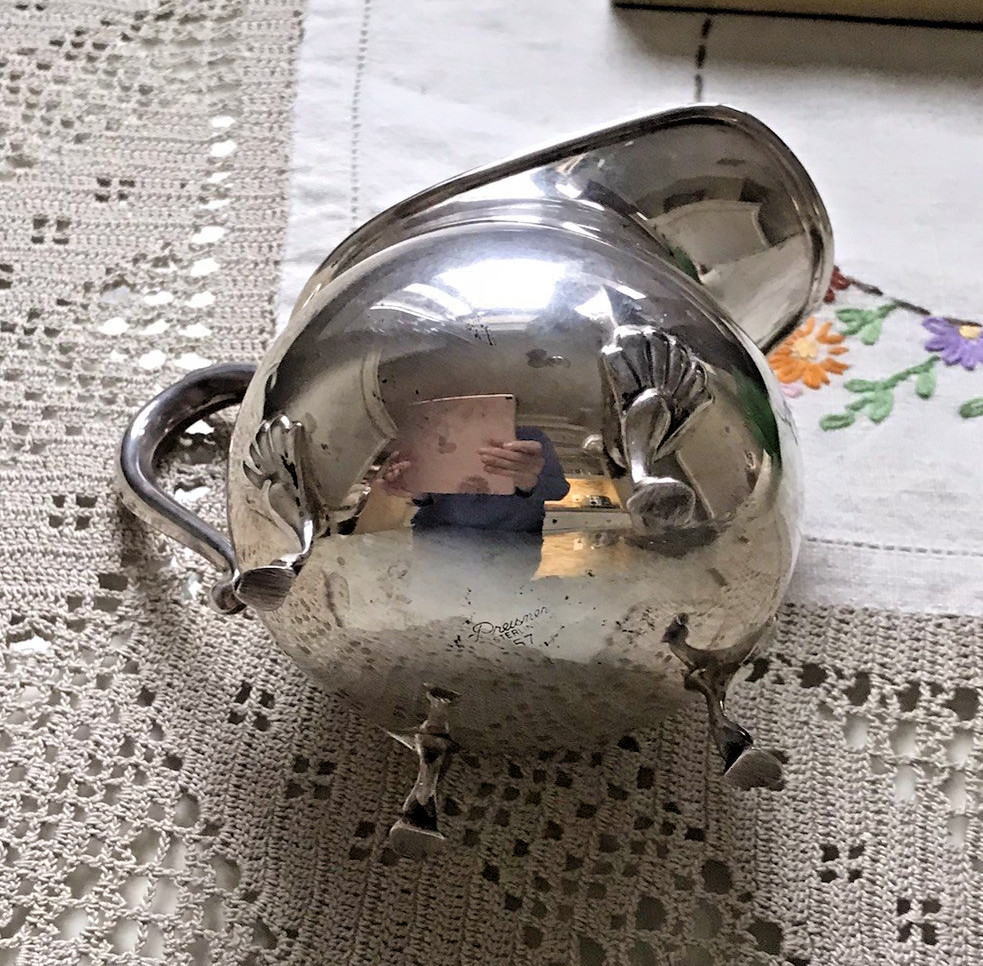 Solid Sterling Silver 106 grams PREISNER Footed Creamer #57 For Use or Scrap