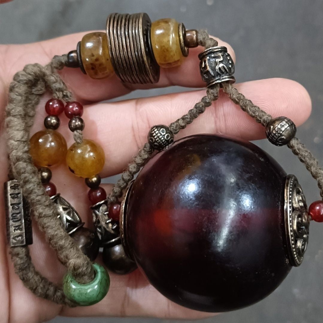 Ethnic Style Sea Lilac Stone Handheld Artifact Collectible Decoration