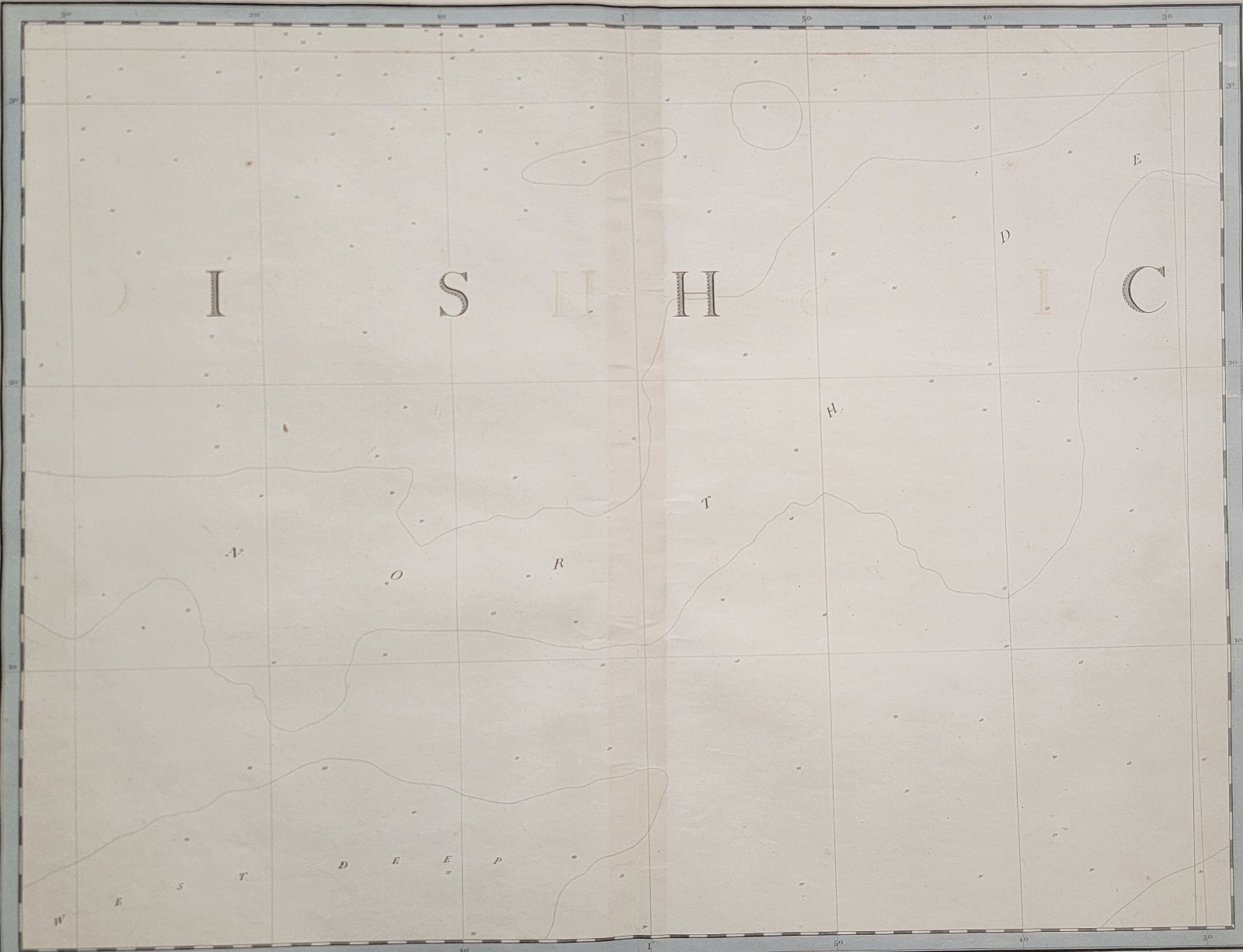 Ordnance Survey – Sheet 5 – 1855 Cruchley Engraved Map – North Sea Continuation