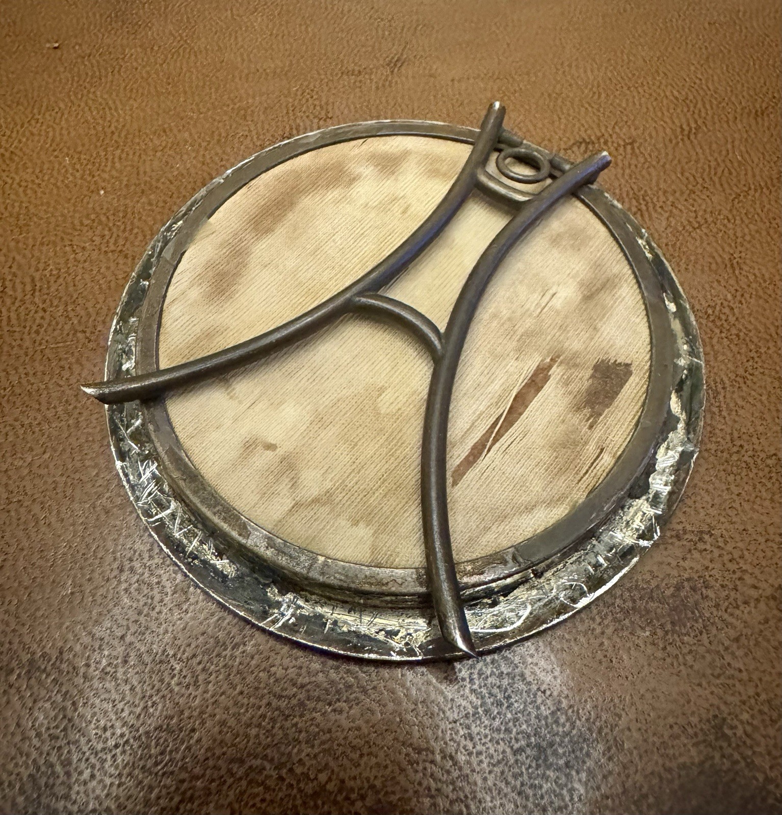 Superb French (?) Solid Silver & Blue Enamel Circular Photograph Frame, c1900