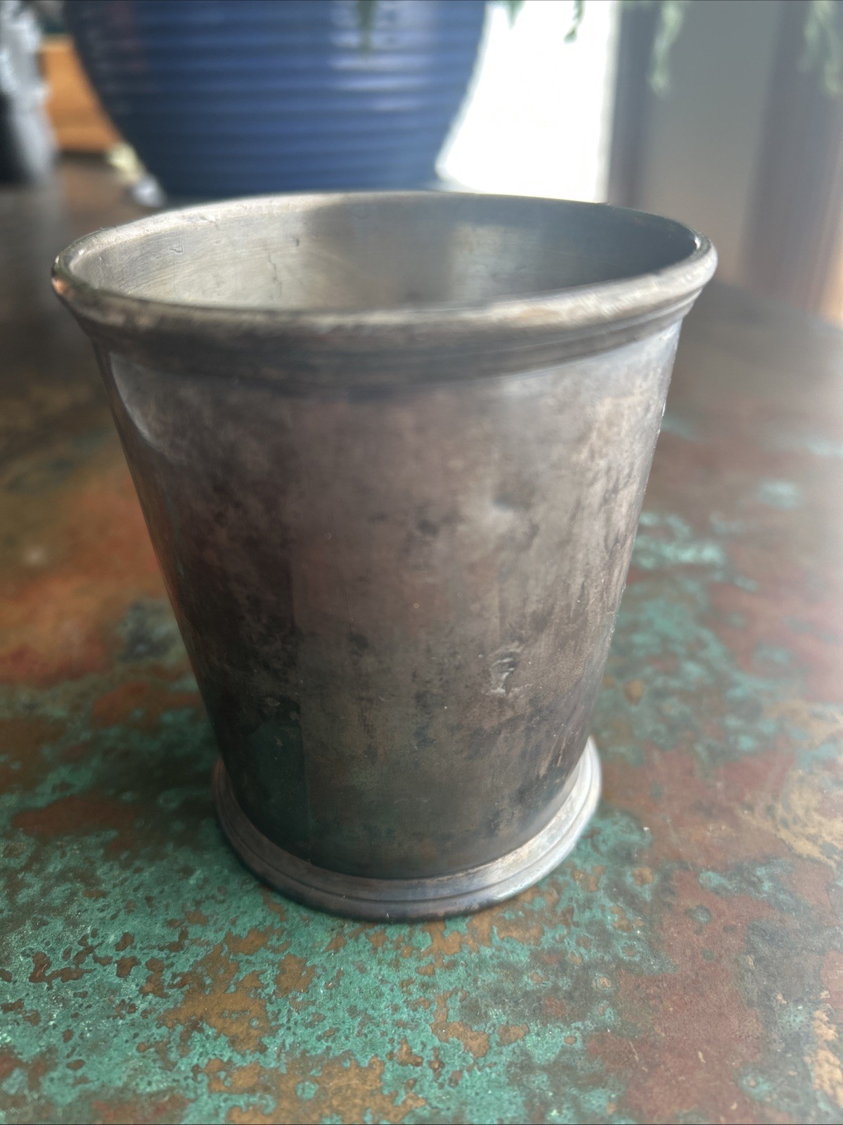 Antique 1850’s John B. Akin Danville KY *PLK* Coin Silver Mint Julep Cup Patina
