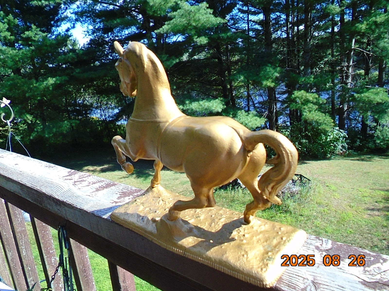 Antique N.Muller & Sons Spelter Horse Clock Topper Figurine 1880’s Dexter