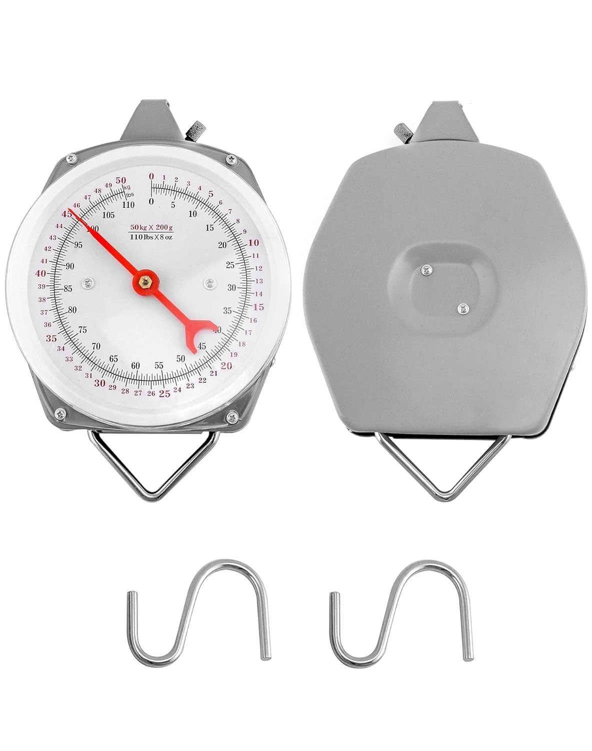 10 Lbs1 Large Display Spring Dial Weight Scale & Scale Scoop/Chain with Hanging