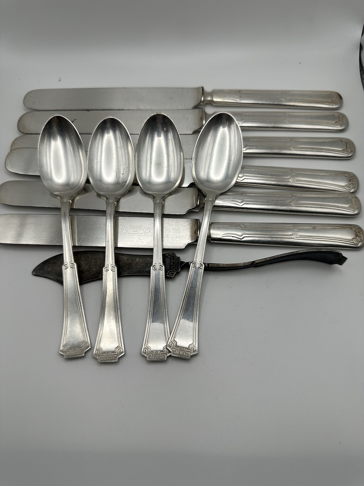 Rogers 1881 A1 Flatware 6 Butter Knives 1 Spreader 4 Spoons