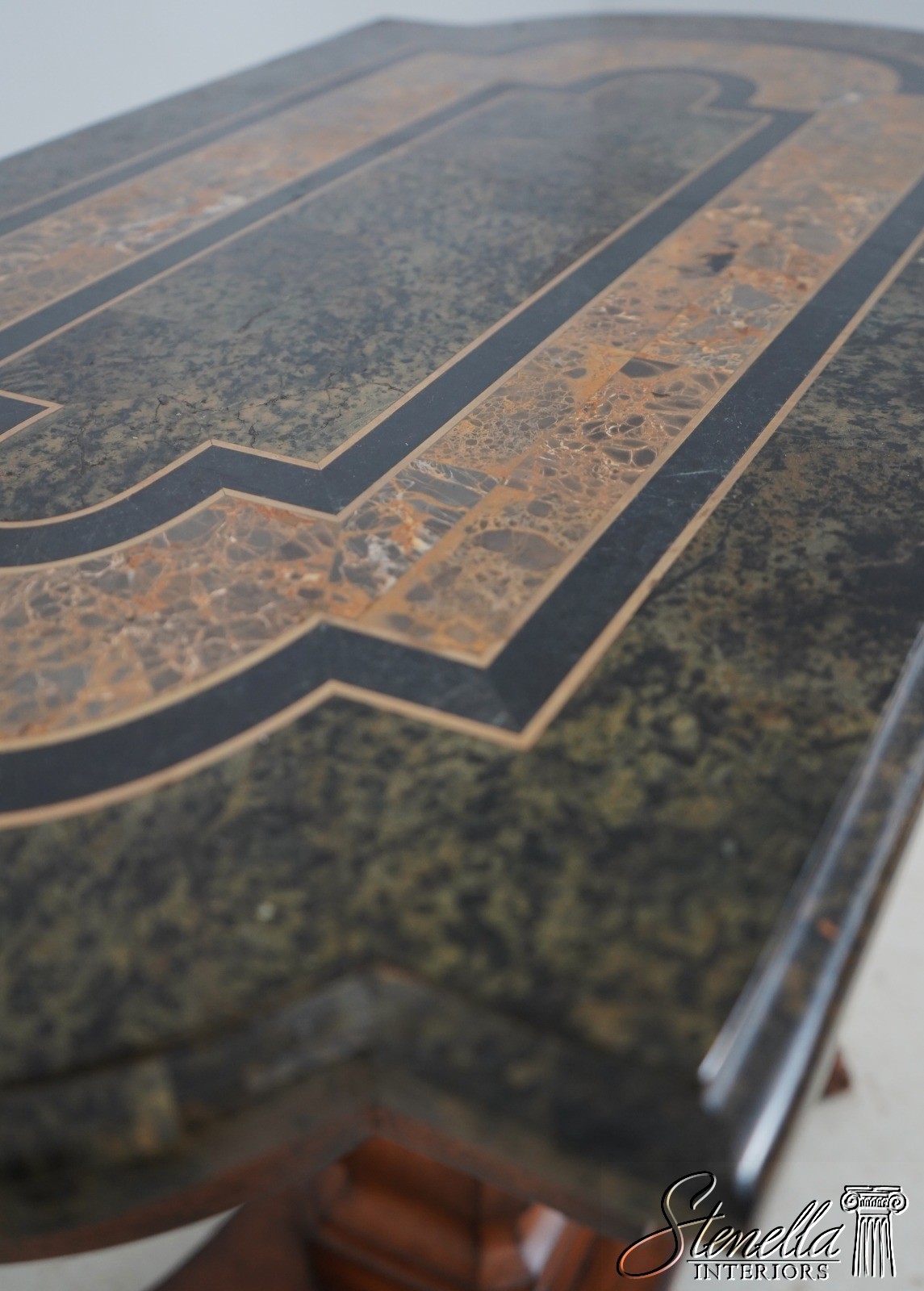 L69285: MAITLAND SMITH Attributed Marble Top Continental Occasional Table