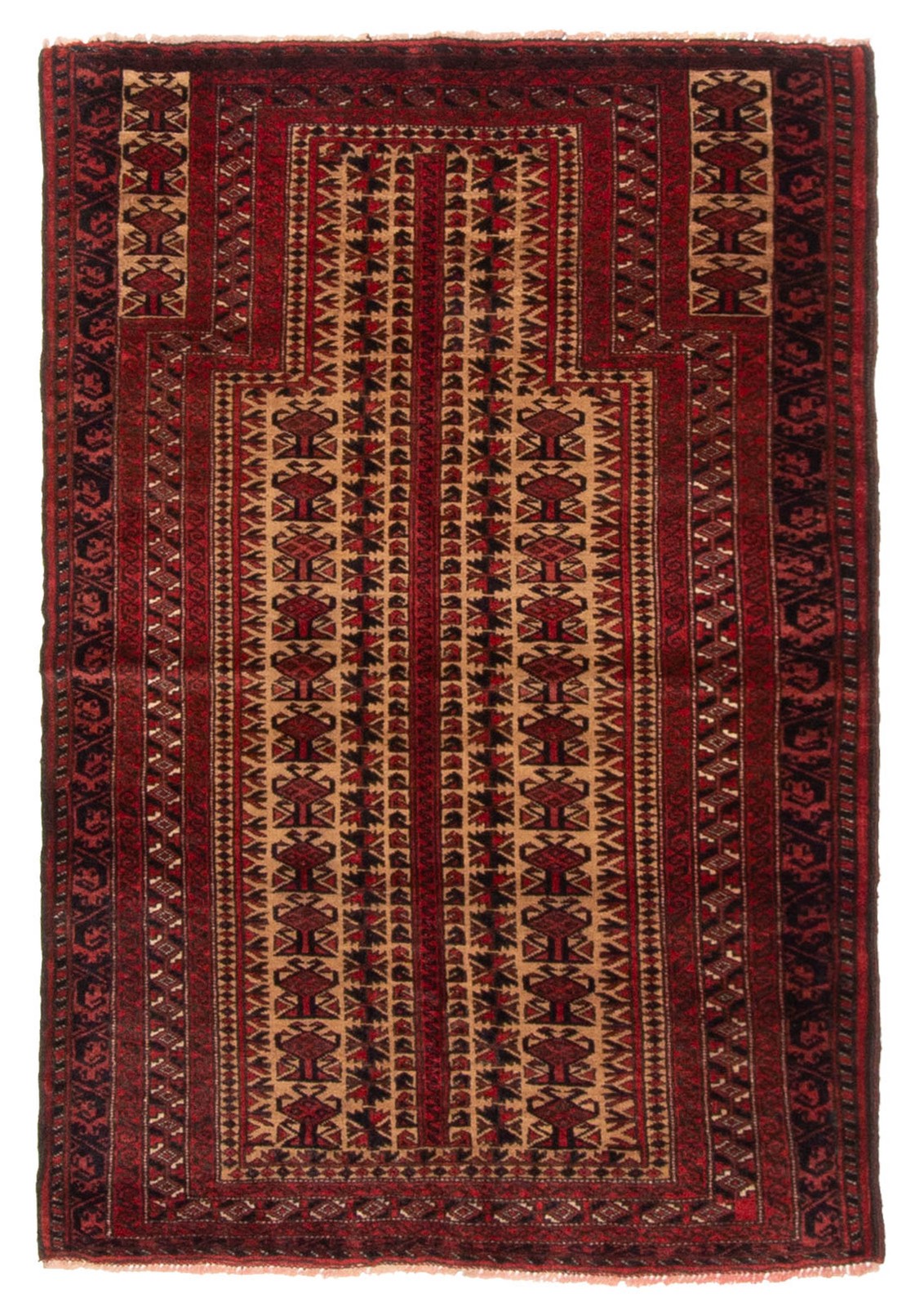 Traditional Vintage Hand-Knotted Area Rug 2’11” x 4’3″ Oriental Wool Carpet