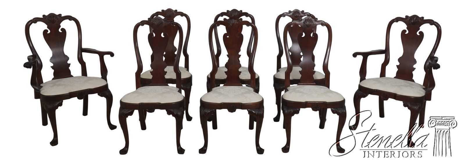 L71707: Set of 8 STICKLEY Colonial Williamsburg Mahogany Dining Room Chairs