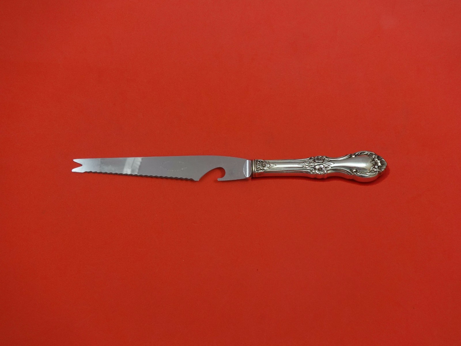 Wild Rose by International Sterling Silver Bar Knife HHWS Custom Made 9 1/8″