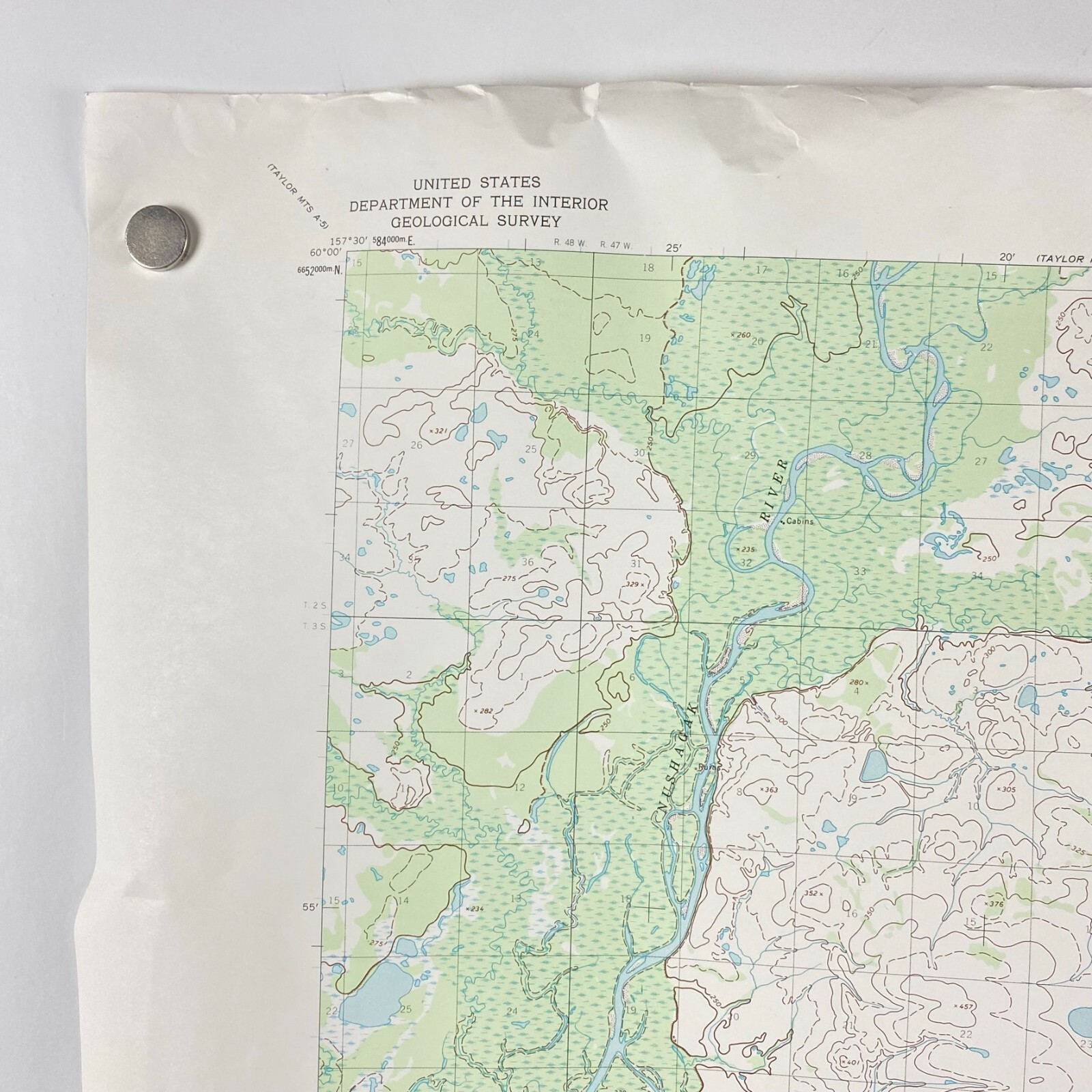 3 Maps Alaska Taylor Mountains & Dillingham Topographical Army Mapping Serv VTG
